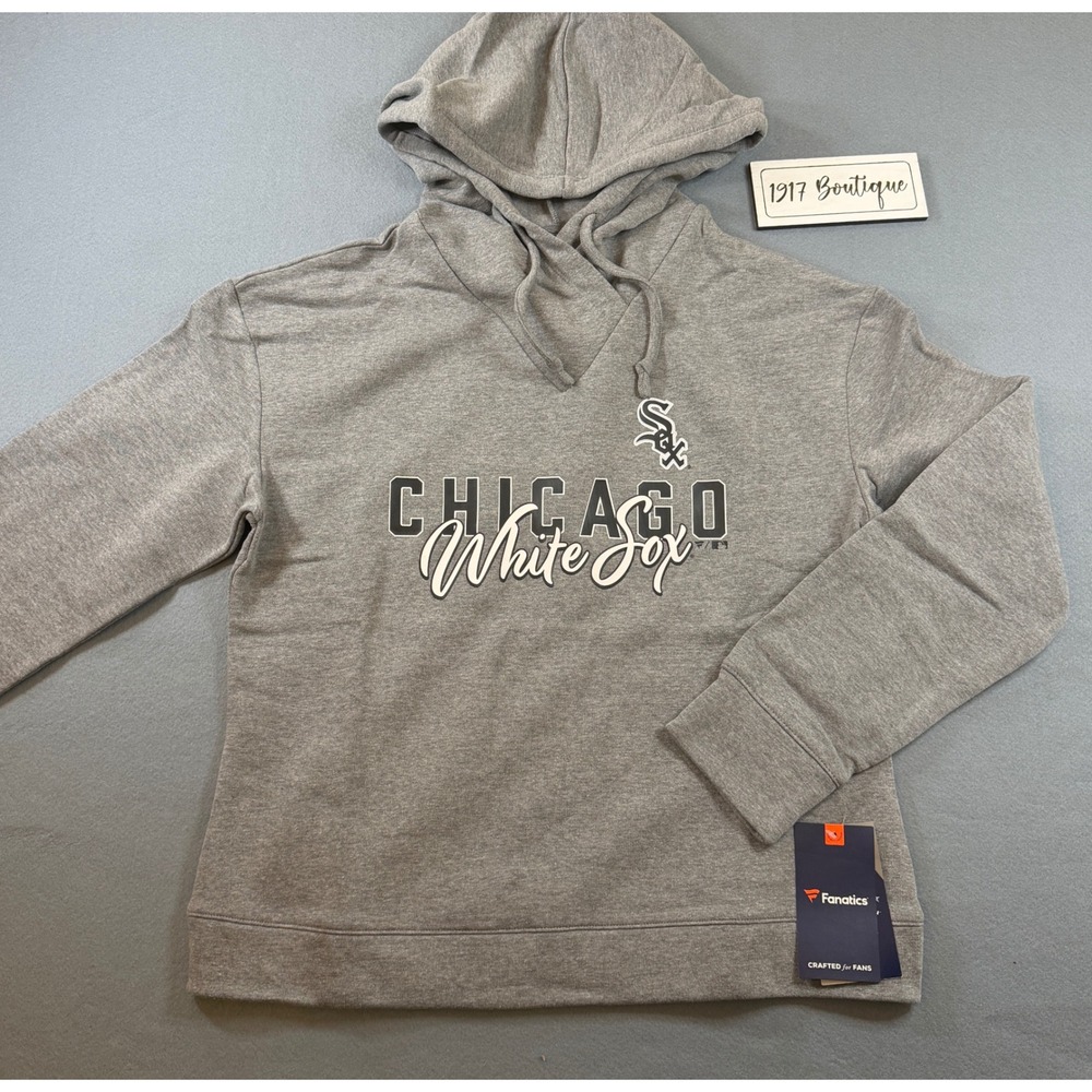 Fanatics Chicago White Sox Womens Small Hoodie Gray MLB Fleece Sweatshirt NEW